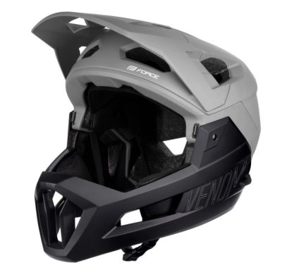 KACIGA FORCE VENOM downhill, sivo - crna L-XL