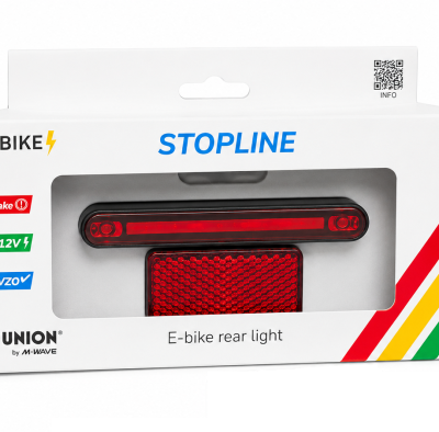 ZADNJE SVETLO UNION® ZA E-BIKE Stopline, na kartici