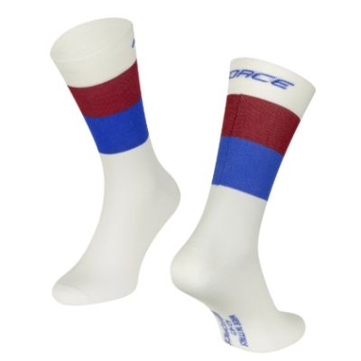 Čarape FORCE RAINBOW, bež-plave-crvene L-XL / 43 -47