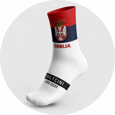 *AERO biciklističke čarape SRBIJA, L-XL