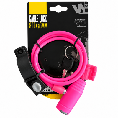 Spralna sajla za zaključavanje - 6 x 800 mm,ROZE