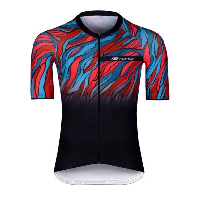 Dres FORCE LIFE kratki rukav, crno-petrol-crveno L