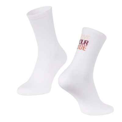 Čarape FORCE LOVE YOUR RIDE, bela S-M/36-41