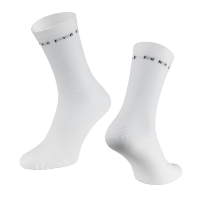 Čarape FORCE SNAP SPORT, bele L-XL / 42-46