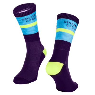 Čarape FORCE STRIPE duže, ljubičaste L-XL/42-46