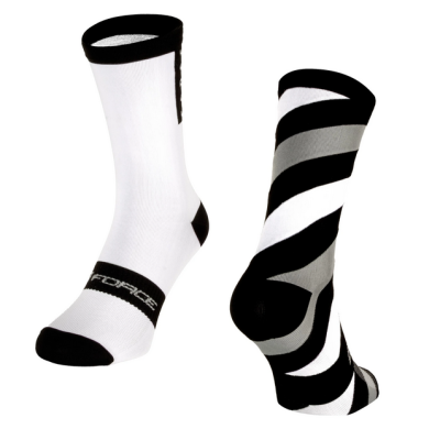 Čarape FORCE SLANTED, crno-bele L-XL/42-46