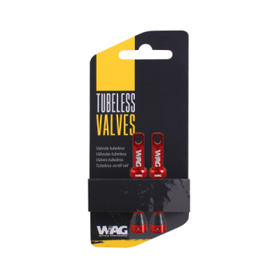 *WAG TUBELESS VENTILI, ALU - 44MM, 2kom, CRVENI