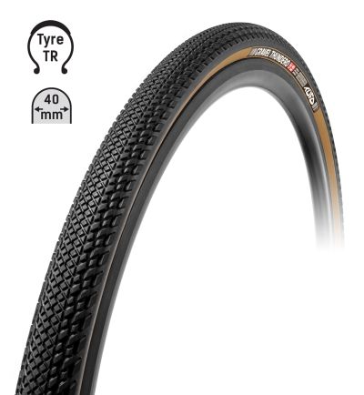 *Spoljna Guma TUFO Gravel THUNDERO 700x40C, TR, crna-bež