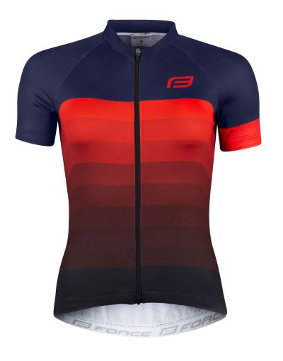 Dres FORCE ASCENT UNI kratki rukav, plava-crvena L